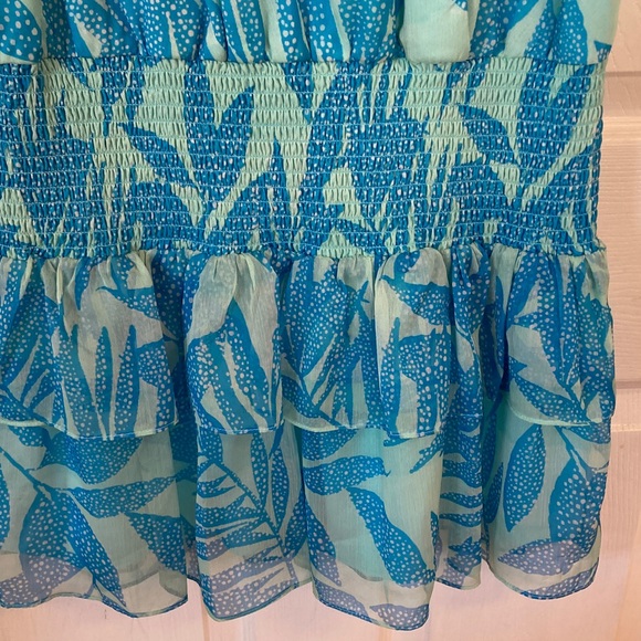 Amanda Uprichard Blue & Green Patterned Dress - Picture 5 of 10